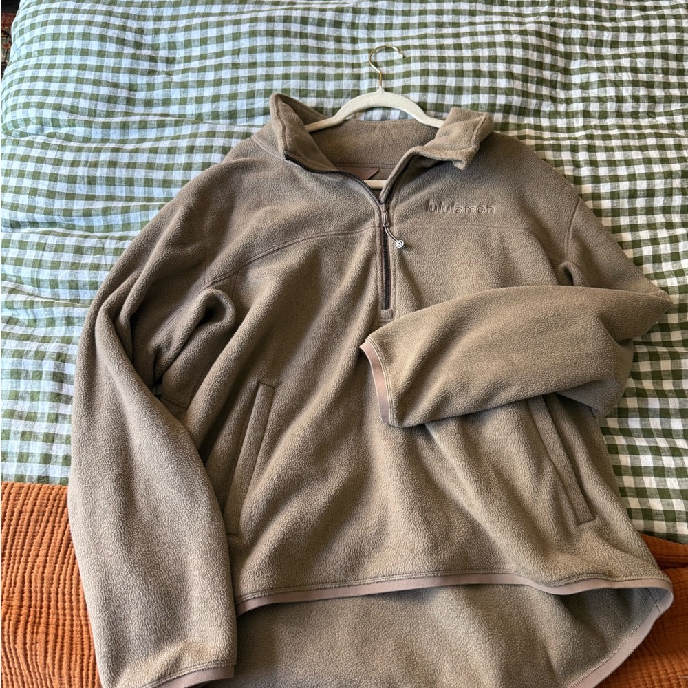 Lululemon Tan Fleece Quarter Zip